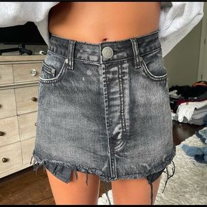 Grey Jean Skirt